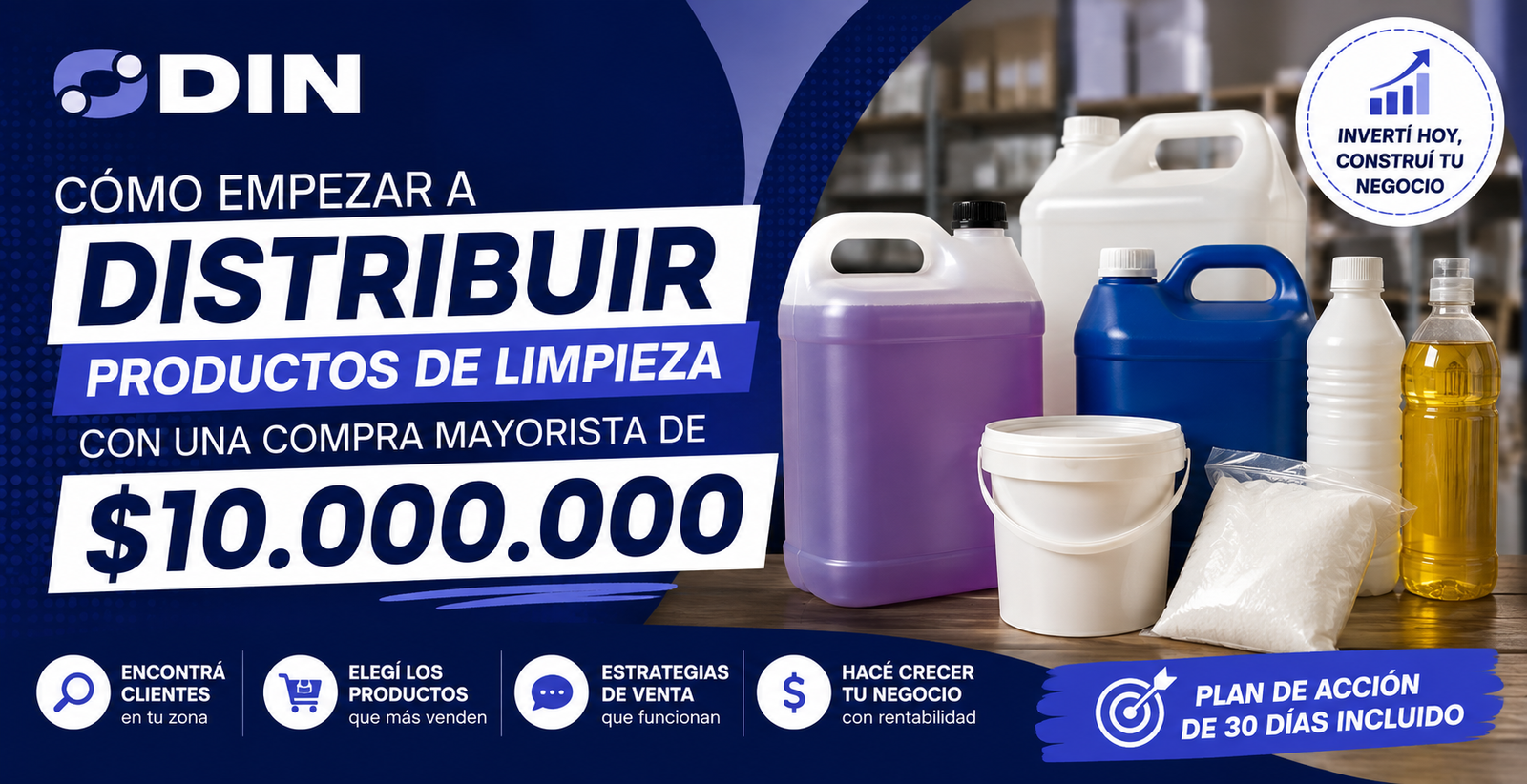 Cómo empezar a distribuir productos de limpieza con una compra mayorista de $10.000.000