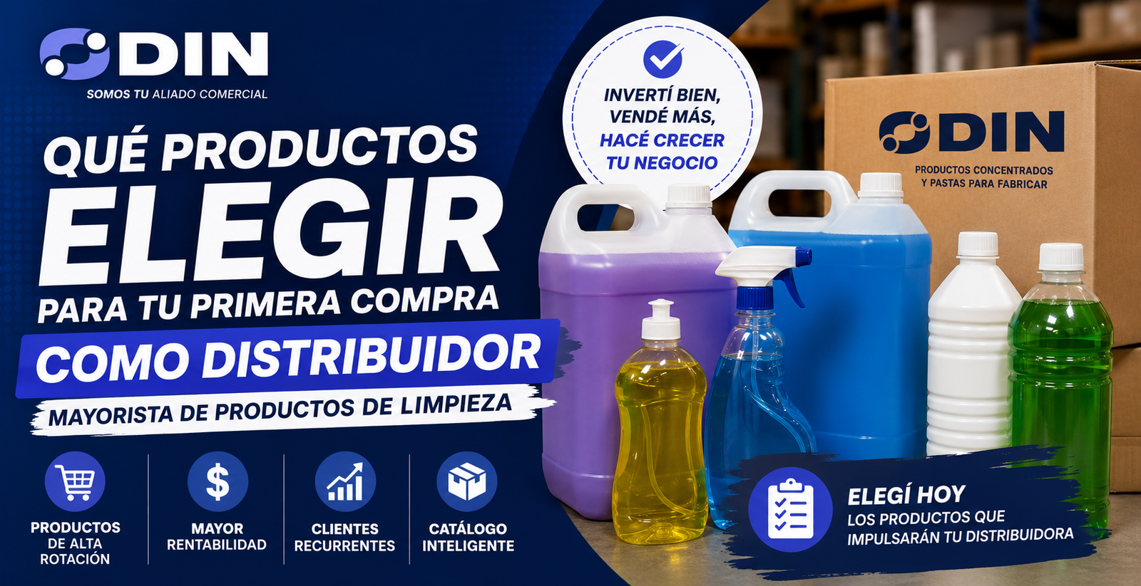 Qué productos elegir para armar tu primera compra como distribuidor mayorista de productos de limpieza